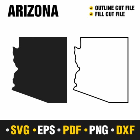 Arizona SVG, PNG, PDF, EPS & DXF cover image.
