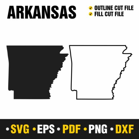 Arkansas SVG, PNG, PDF, EPS & DXF cover image.