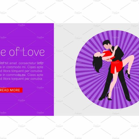 Dance of love tango or dancing party cover image.