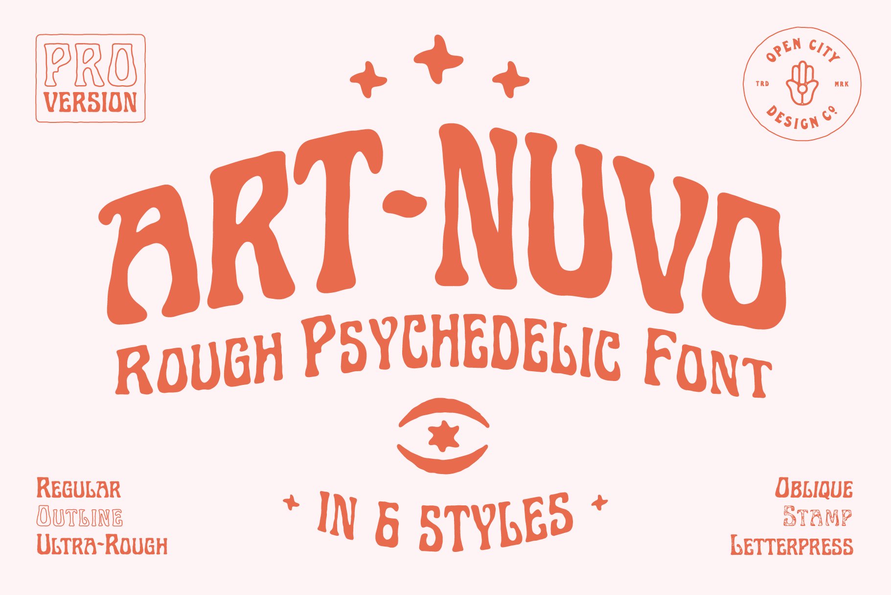 Art-Nuvo - Rough Psychedelic Font cover image.