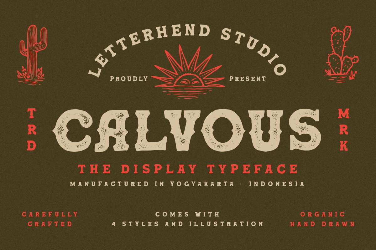 Calvous - Slab Serif Typeface cover image.