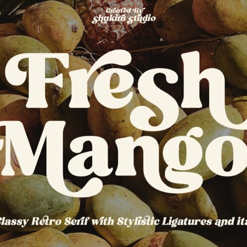 Fresh Mango - Retro Serif Font cover image.