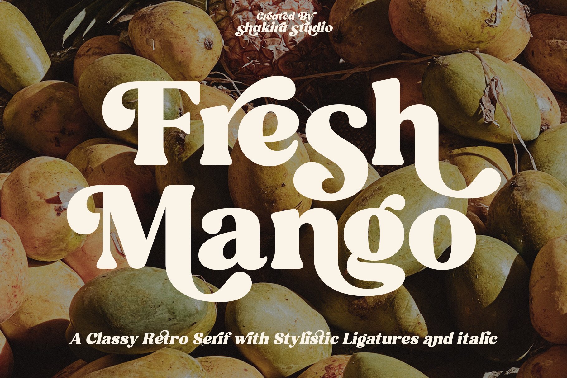 Fresh Mango - Retro Serif Font cover image.