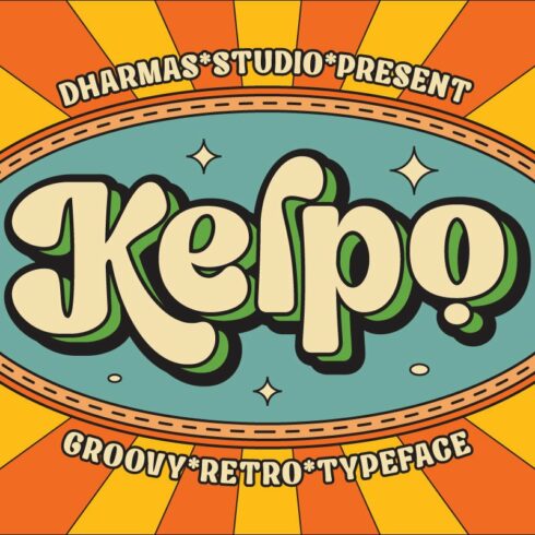 Kelpo - Groovy Retro Typeface cover image.