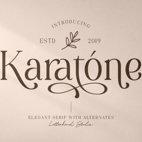 Karatone - Elegant Serif cover image.