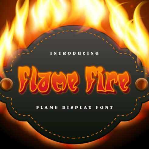 Flame Fire Display Font cover image.