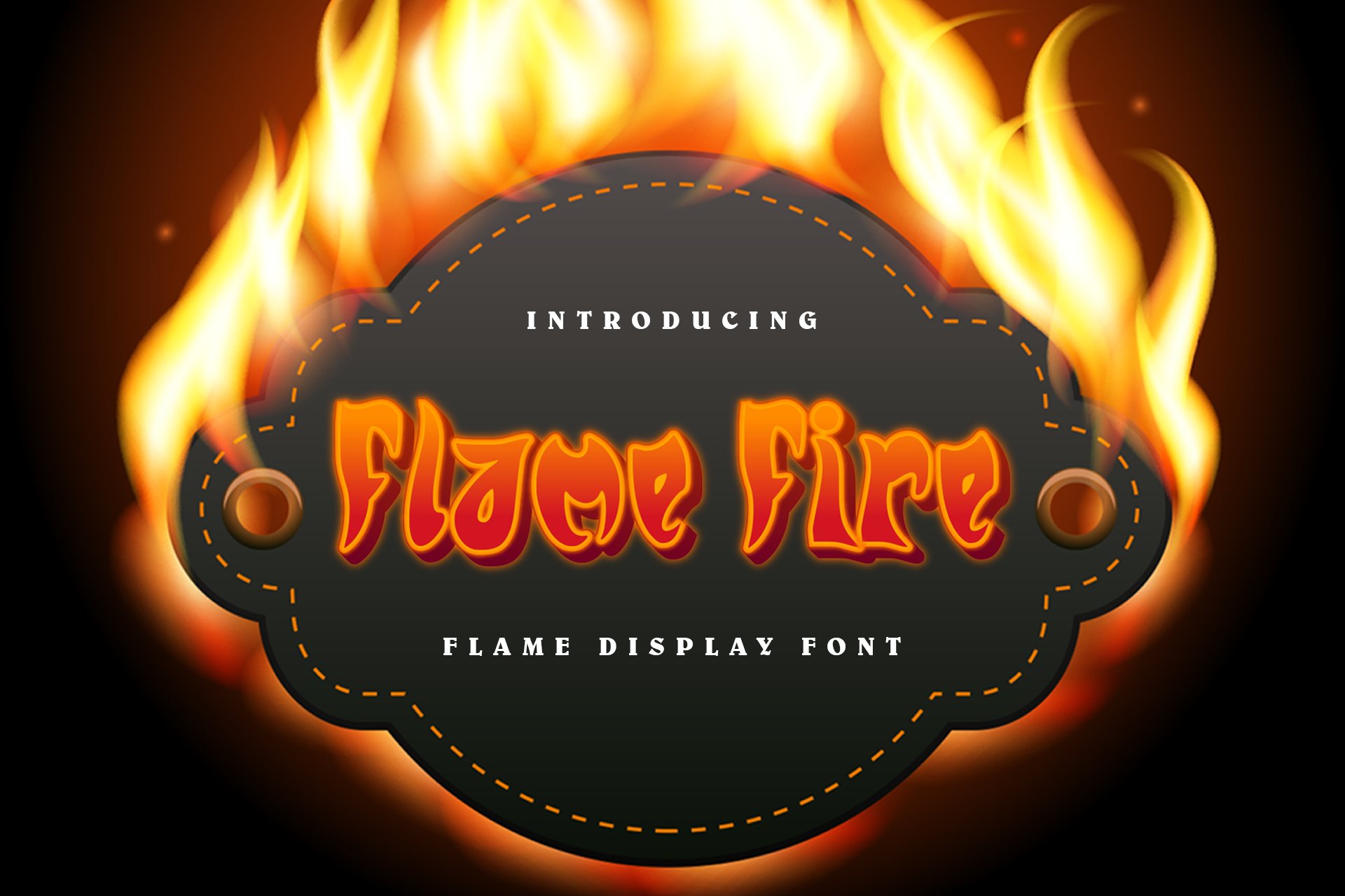 Flame Fire Display Font cover image.