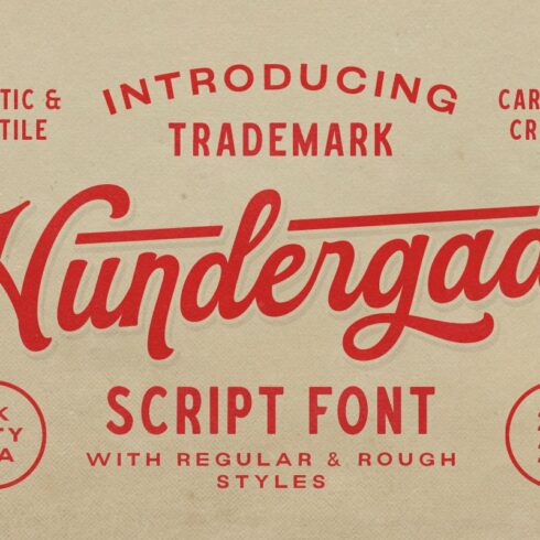Hundergad Script Font cover image.