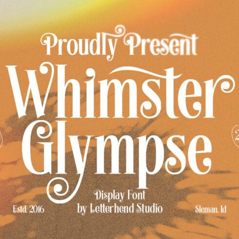 Whimster Glimpse - Display Font cover image.