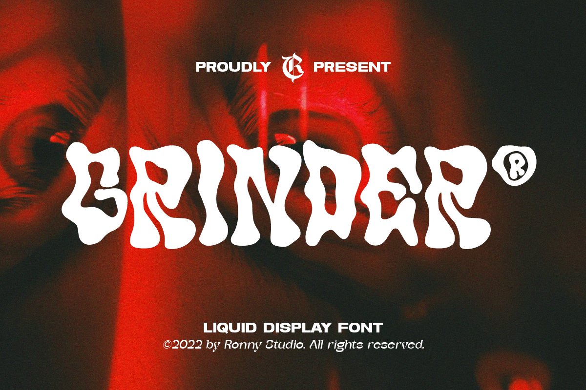 Grinder - Liquid Display Font cover image.