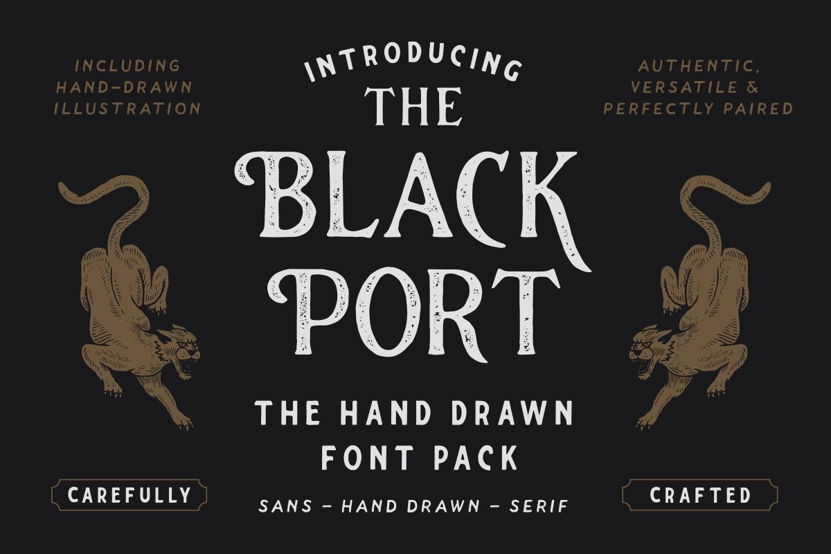 The Blackport Font Pack! (+EXTRA) cover image.