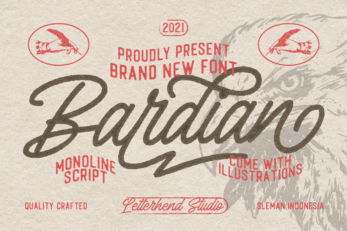 Bardian - Monoline Script cover image.