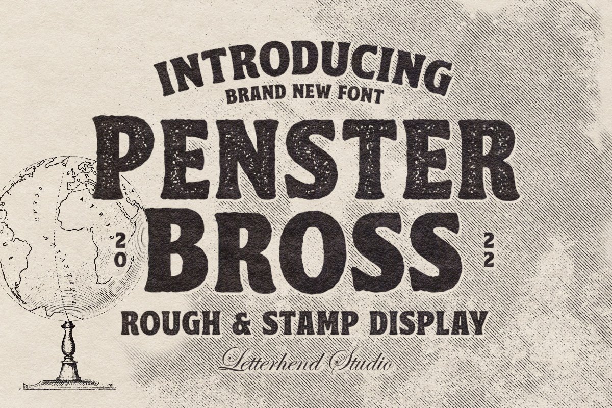 Penster Bross - Rough Display Font cover image.