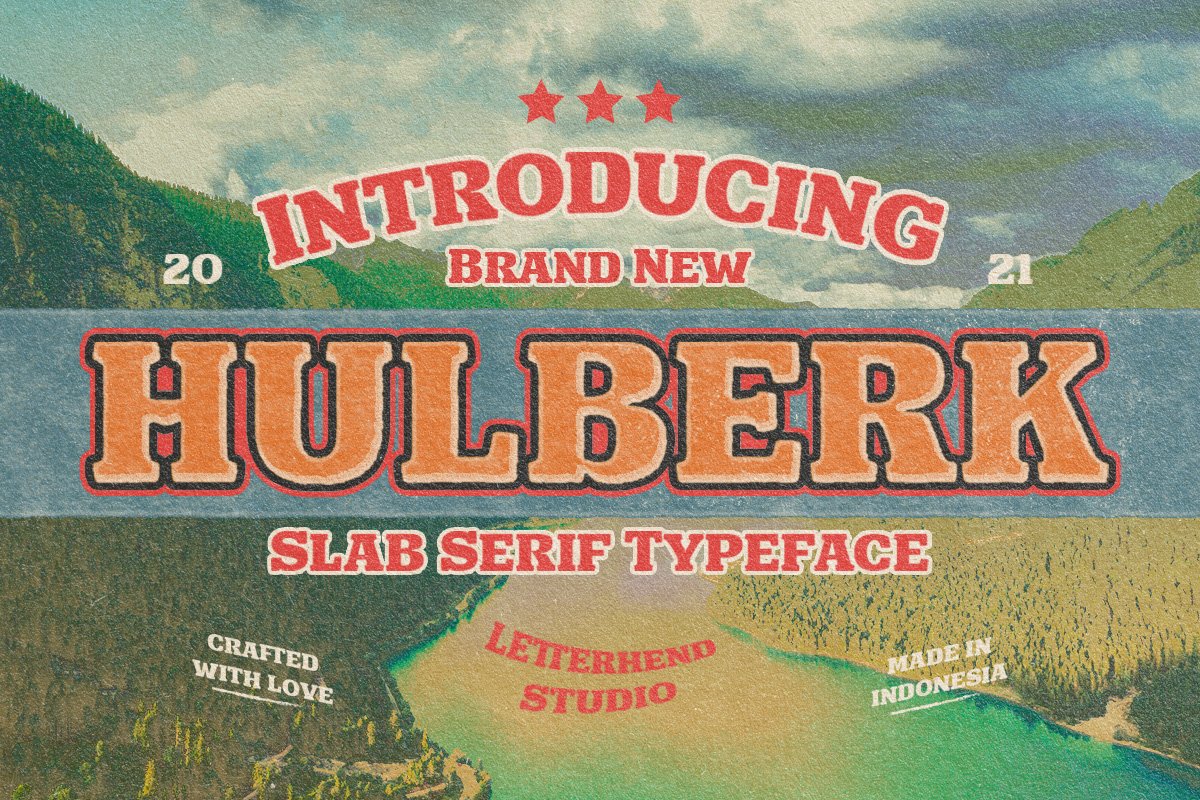 Hulberk - a Nostalgic Slab Serif cover image.