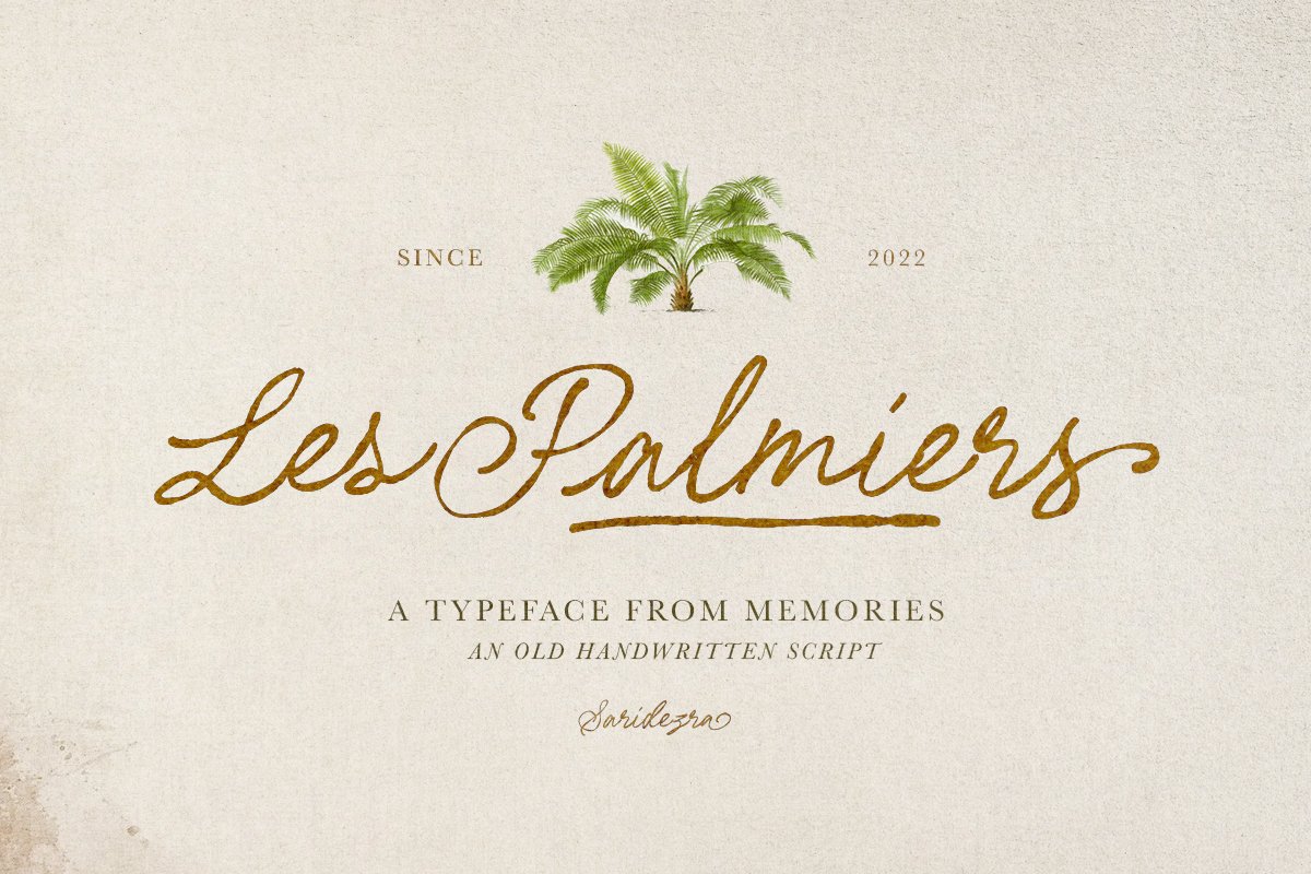 Les Palmiers - Handwritten Script cover image.