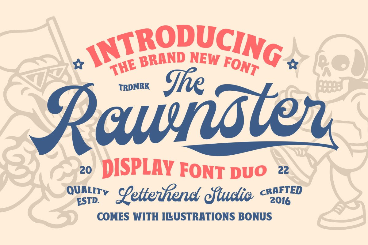 The Rawnster Font Duo - With Bonus! cover image.