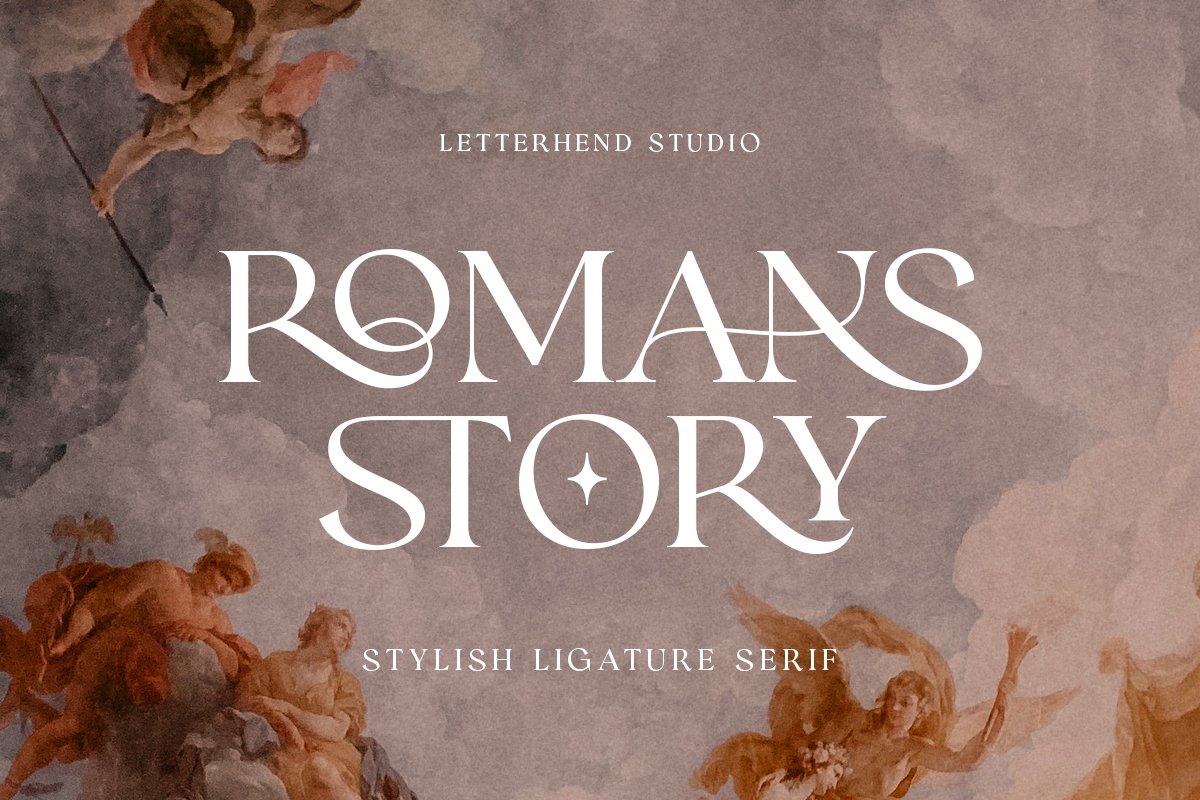 Romans Story - Ligature Serif Font cover image.
