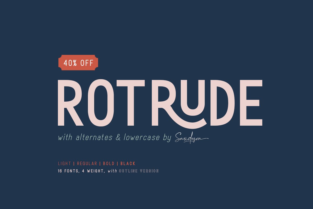 Rotrude Sans (16 FONTS) - 40% OFF cover image.