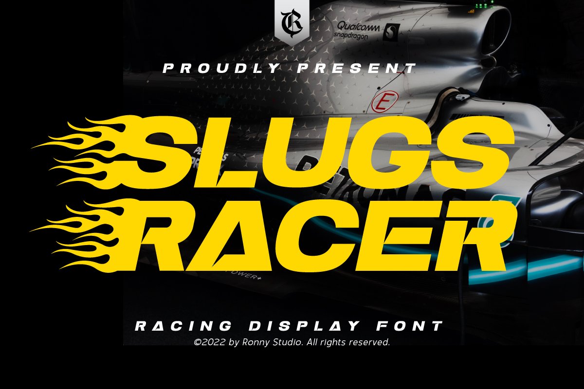 Slugs Racer - Racing Display Font cover image.