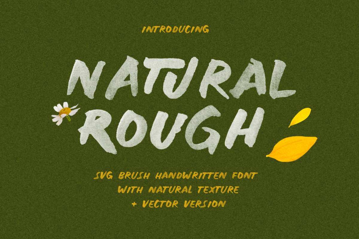 Natural Rough- SVG Handwritten Font cover image.