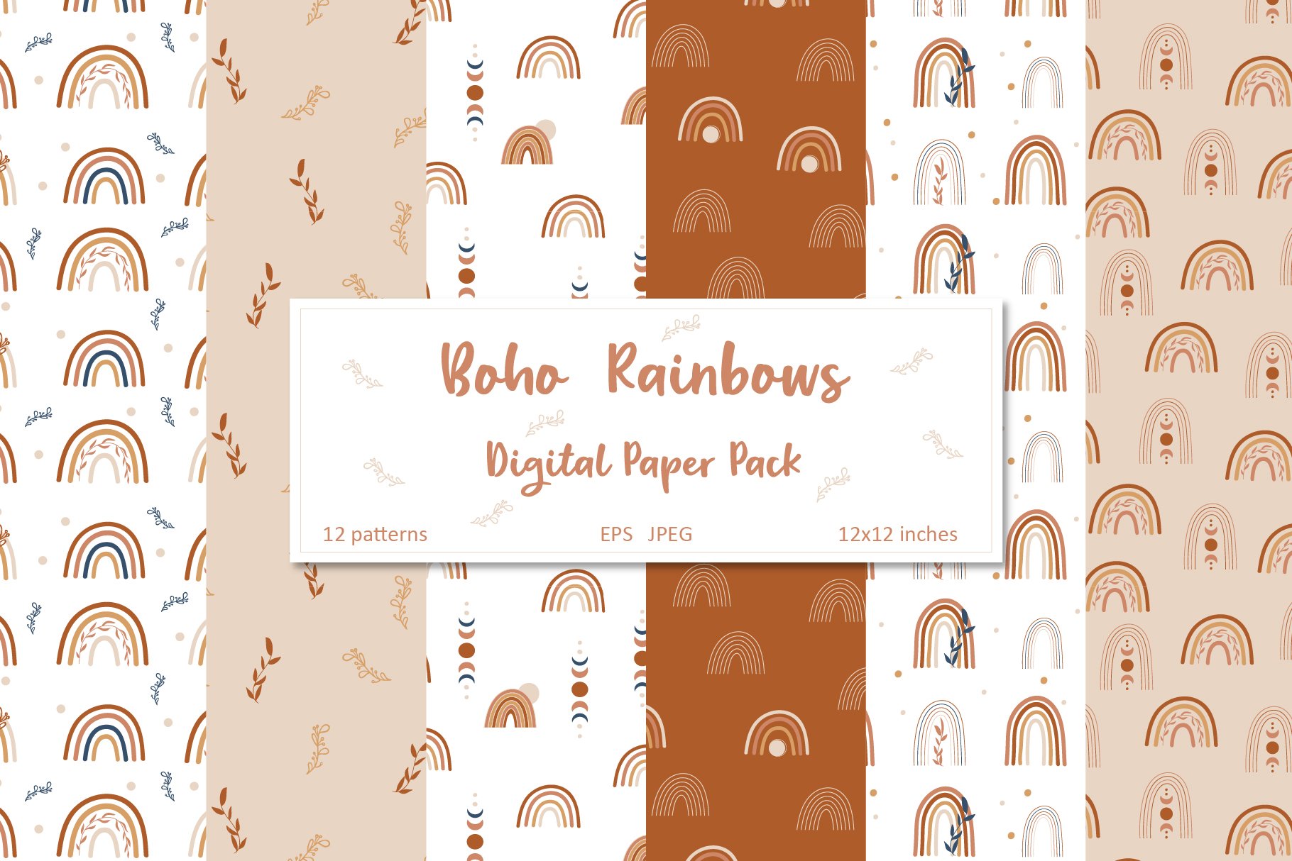 Boho Rainbows Pattern Collection cover image.