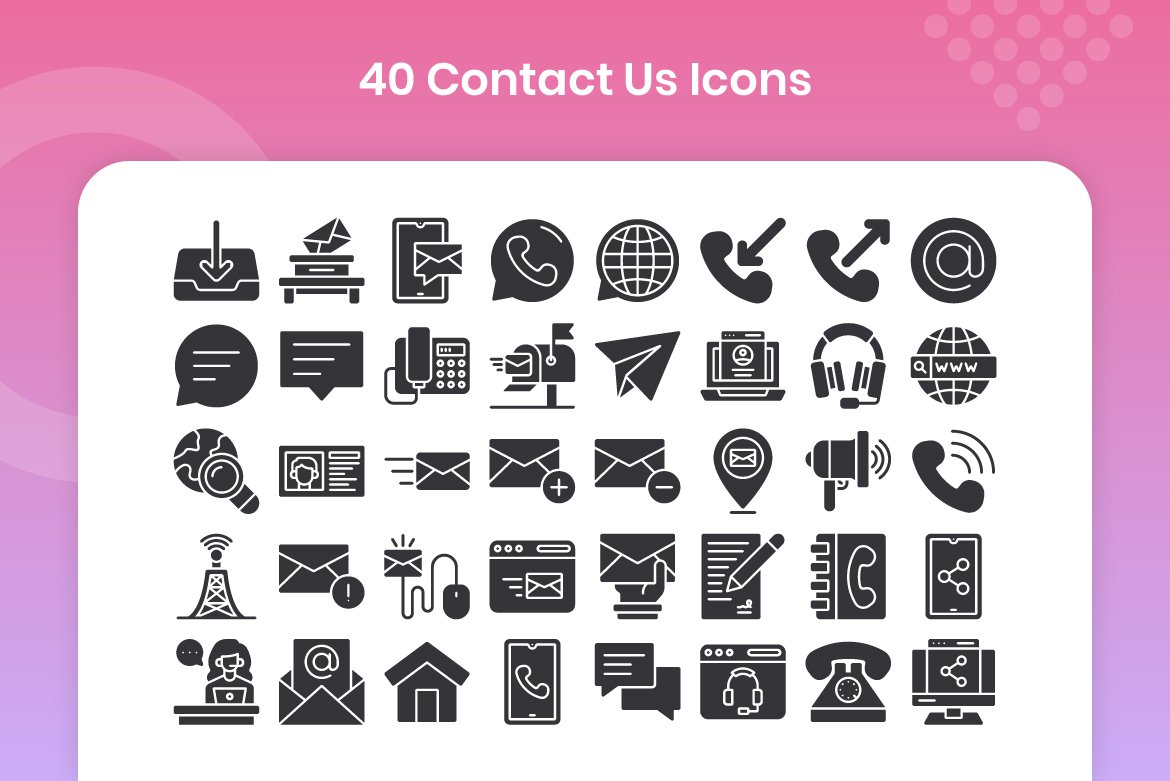 40 Contact Us - Glyph preview image.