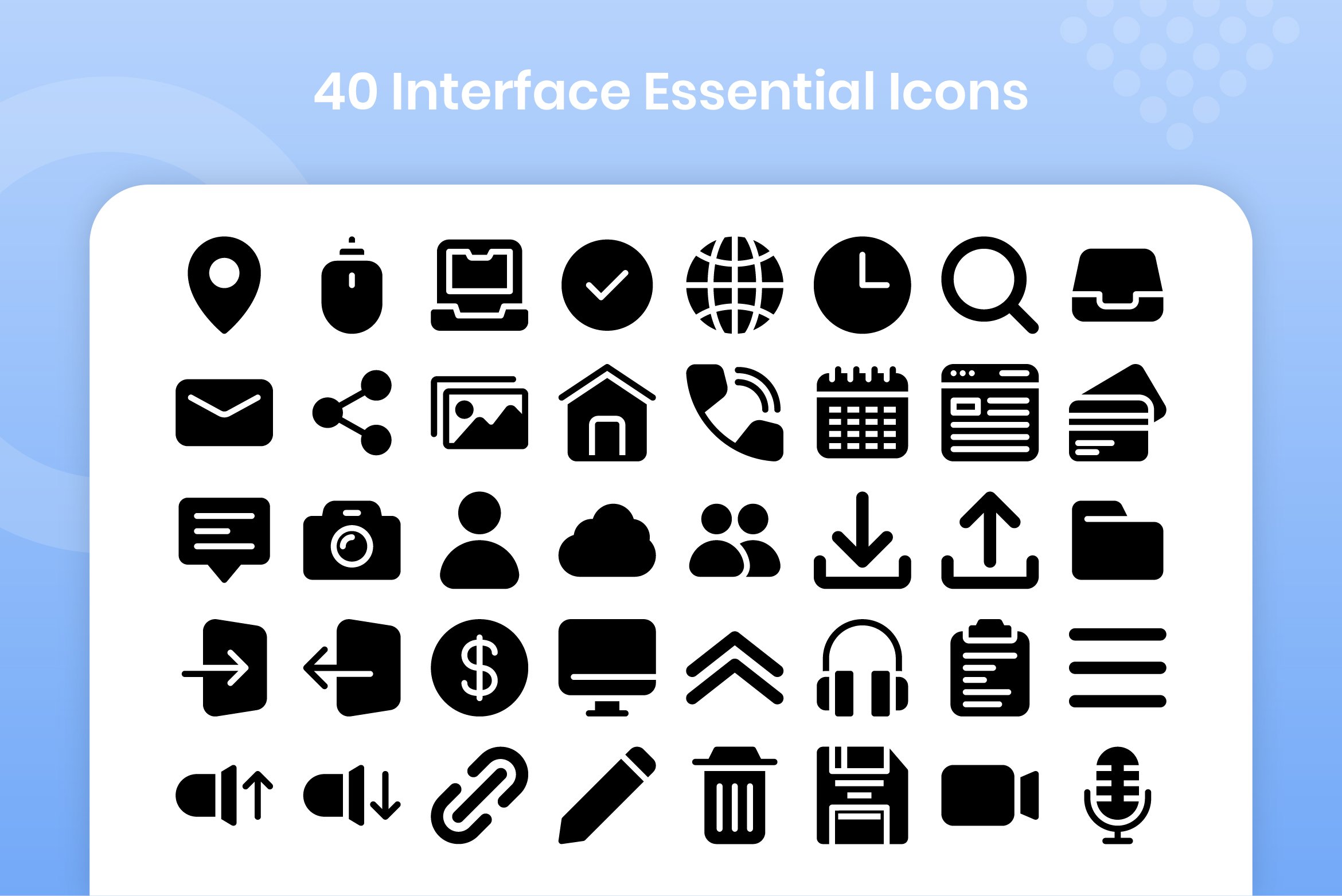 40 Interface Essential - Glyph preview image.