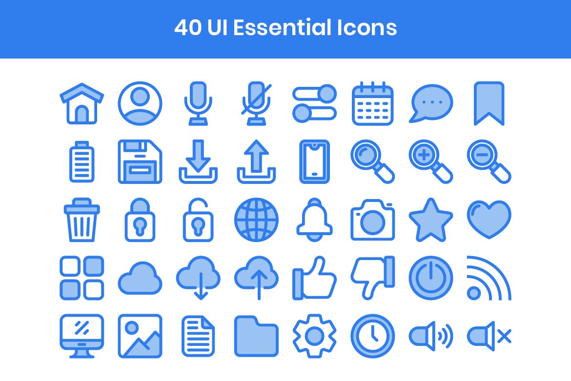 40 UI Essential - Lineal Color preview image.