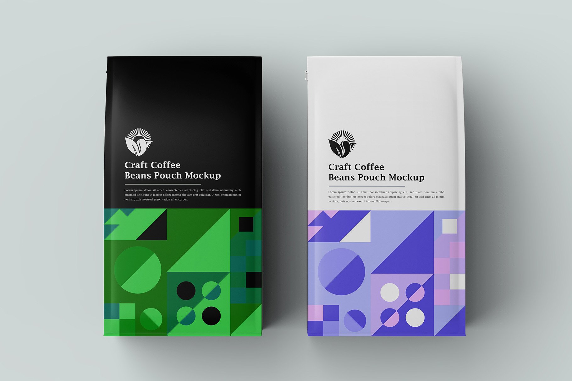 Food or Coffee Pouch Bag Mockup preview image.
