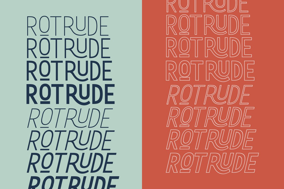 Rotrude Sans (16 FONTS) - 40% OFF preview image.