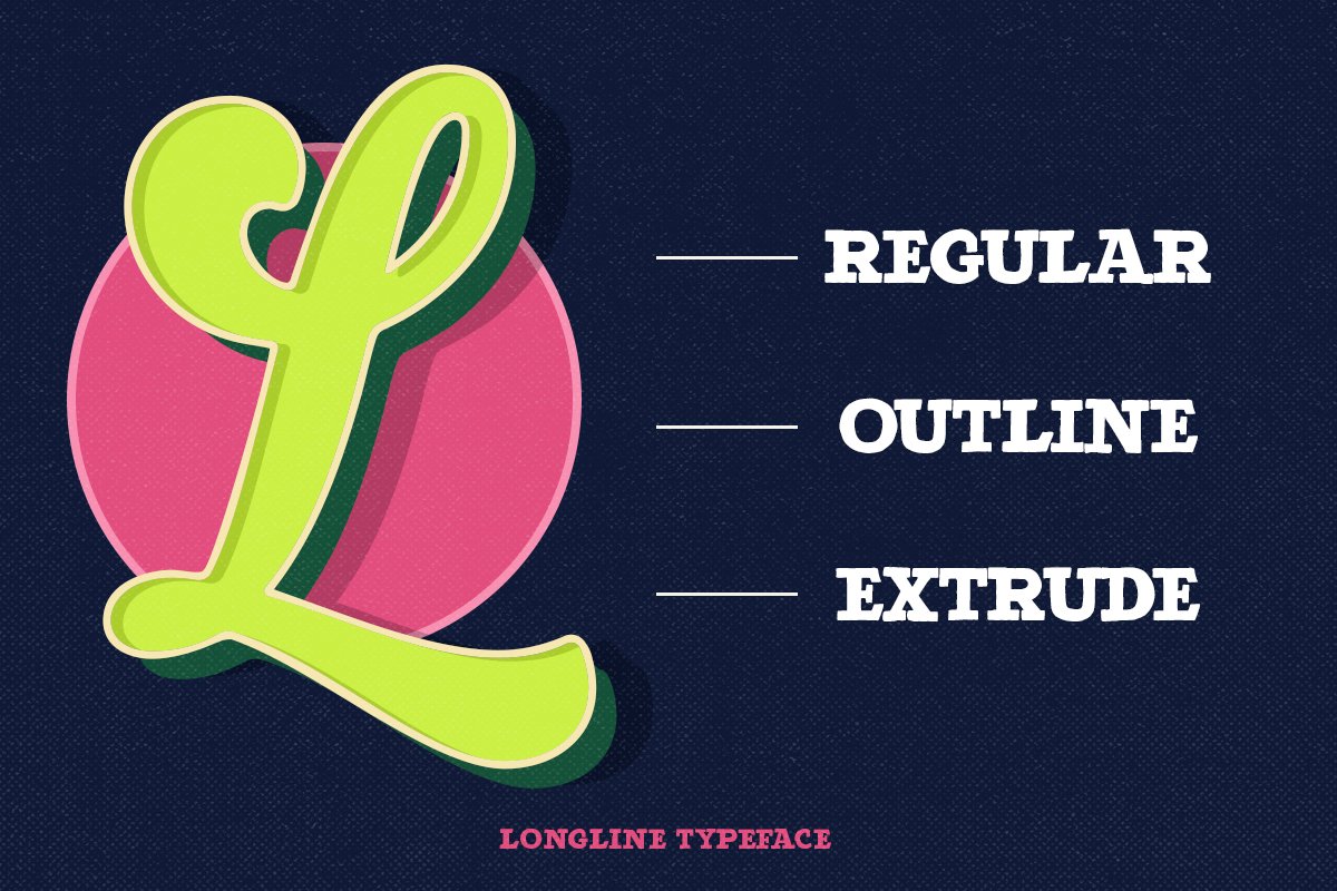 Longline - Retro Bold Script preview image.