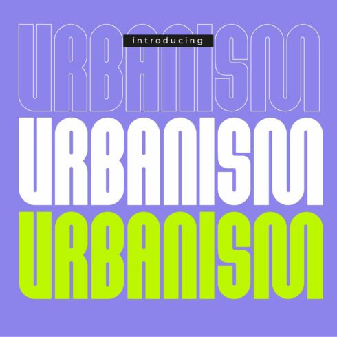 URBANISM | Display font + Outline cover image.