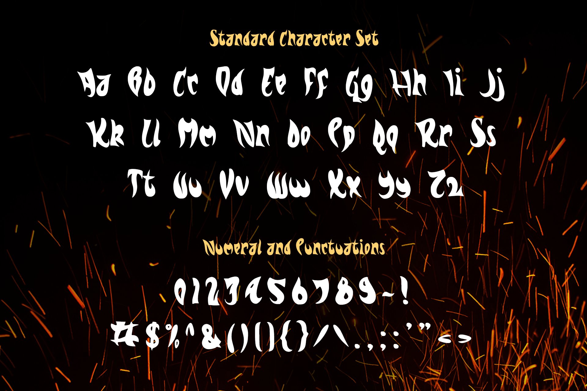 Flame Fire Display Font preview image.