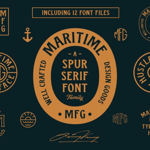 Maritime MFG - A Spur Serif Typeface cover image.