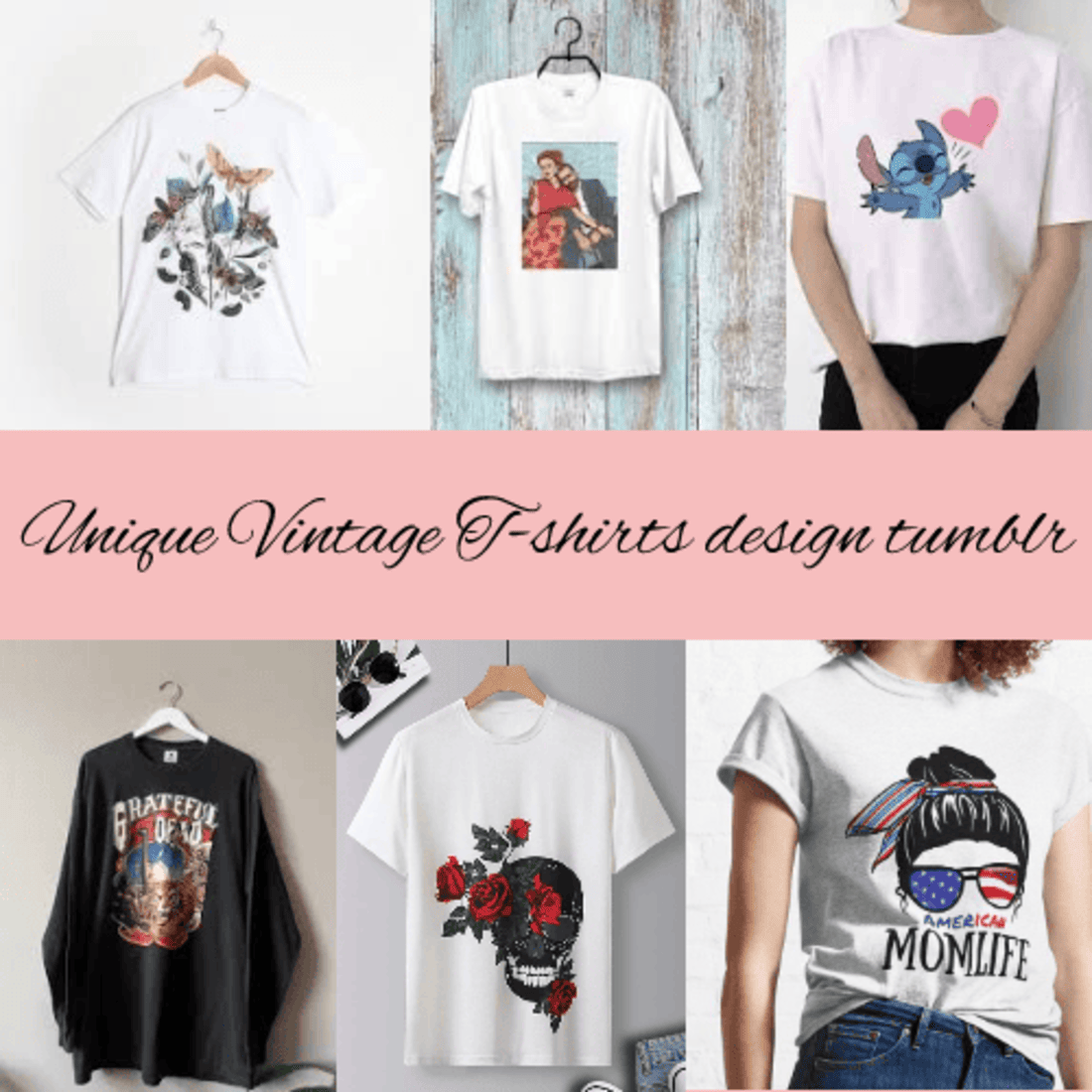 Unique Vintage T-shirt design tumblr preview image.