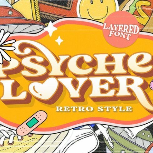 Psyche Lover - Layered Retro Font cover image.