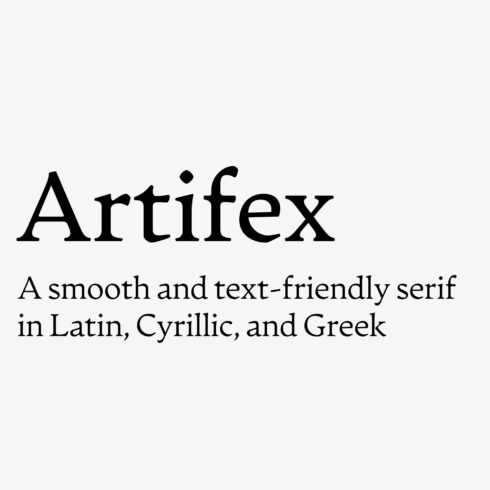 Artifex CF beautiful text serif font cover image.