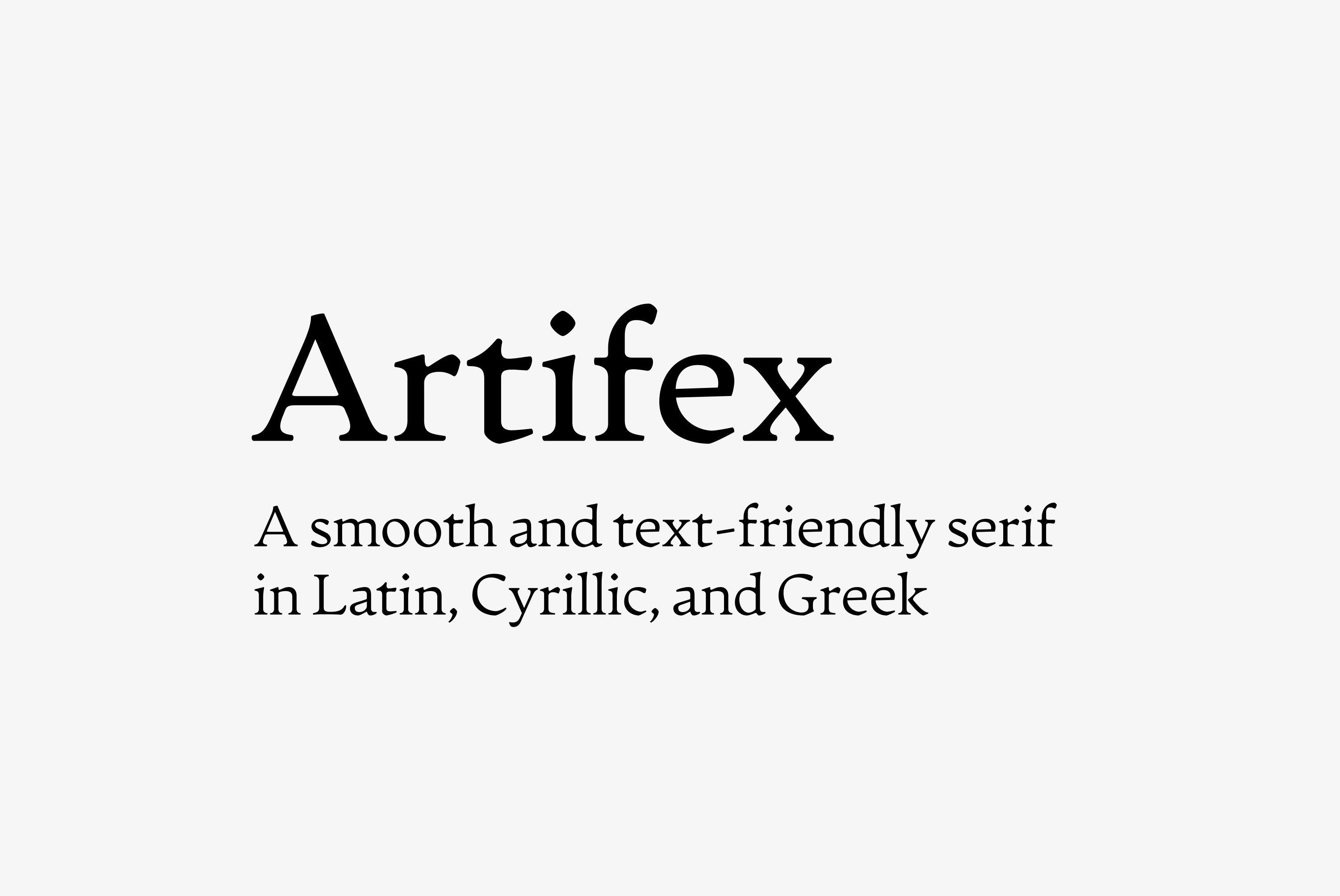 Artifex CF beautiful text serif font cover image.