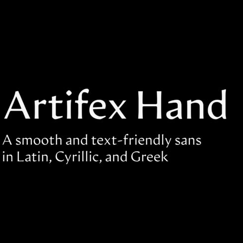 Artifex Hand CF sans serif font cover image.
