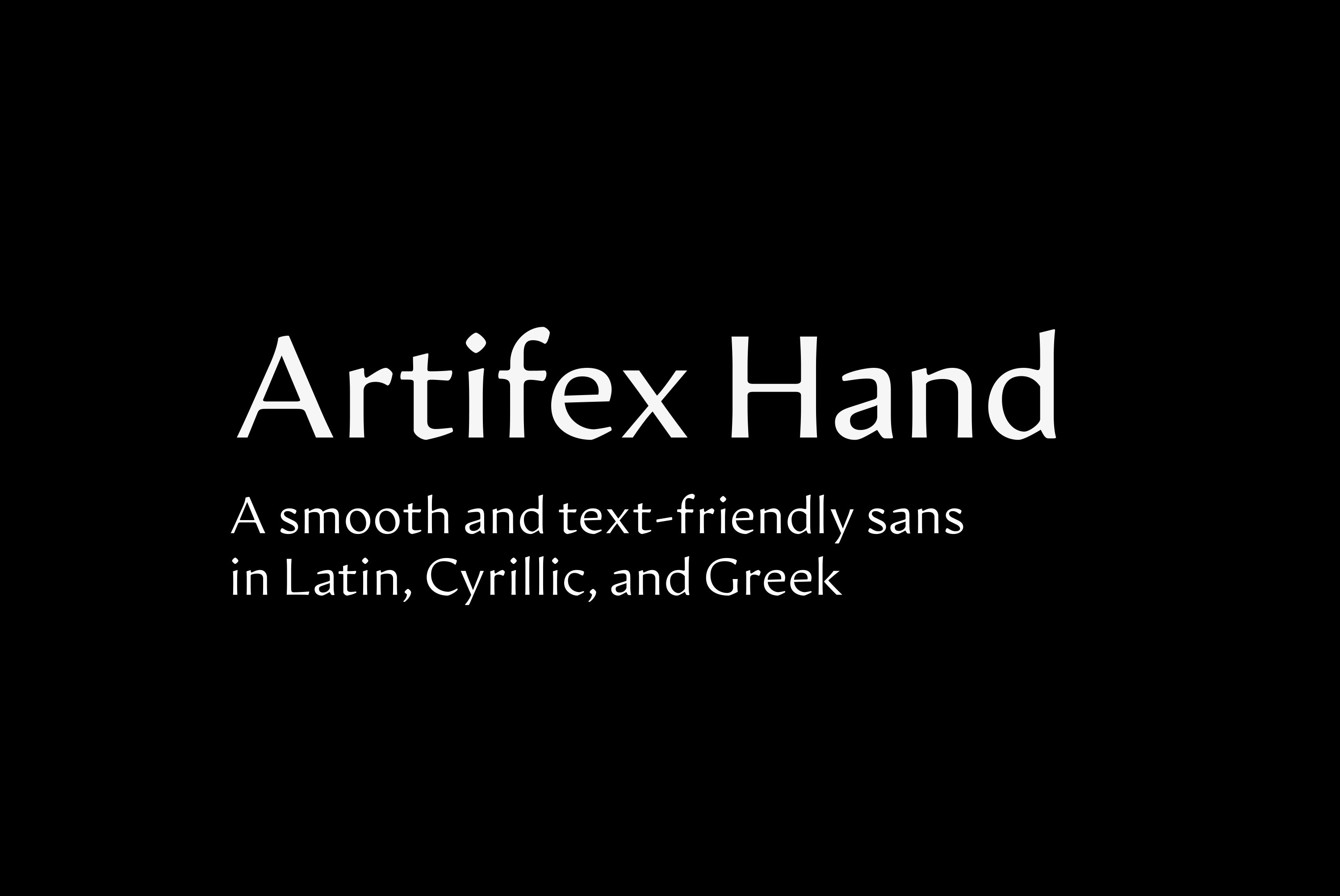 Artifex Hand CF sans serif font cover image.