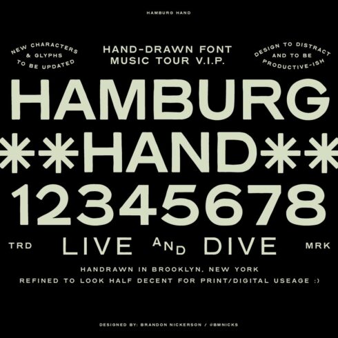 Hamburg Hand - A Hand-Drawn Font cover image.