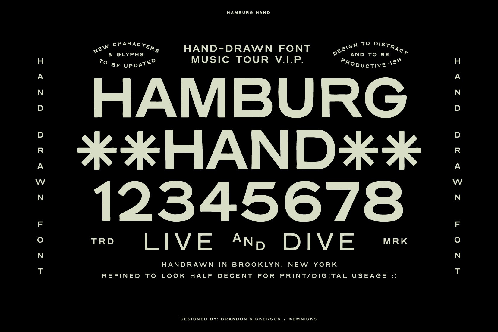 Hamburg Hand - A Hand-Drawn Font cover image.