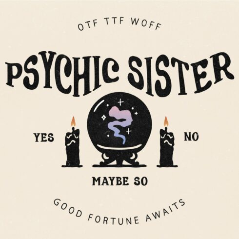 Psychic Sister Mystical Font Duo cover image.