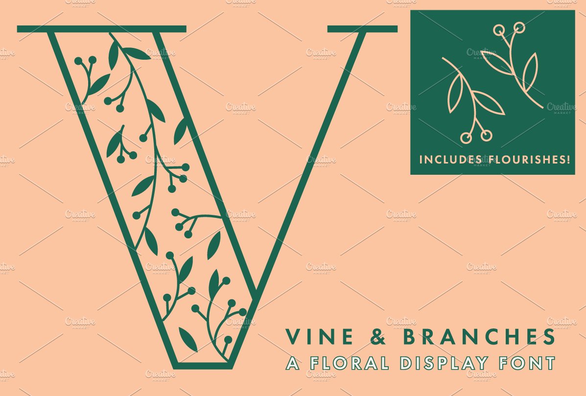 Vine and Branches Font cover image.