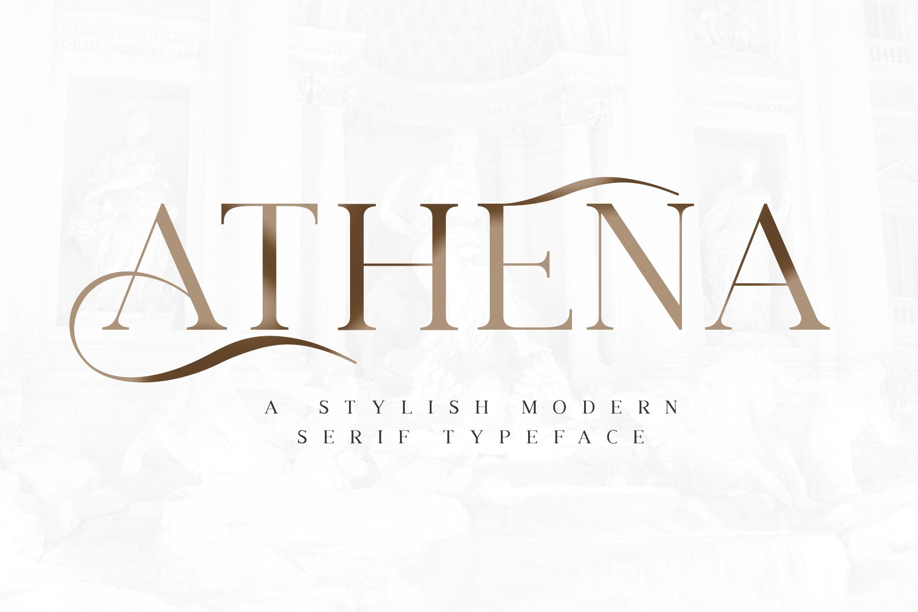 Athena - Stylish Modern Serif Font cover image.