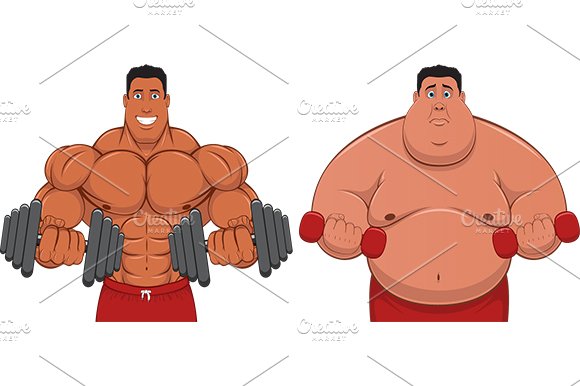 Athlete and fatso preview image.
