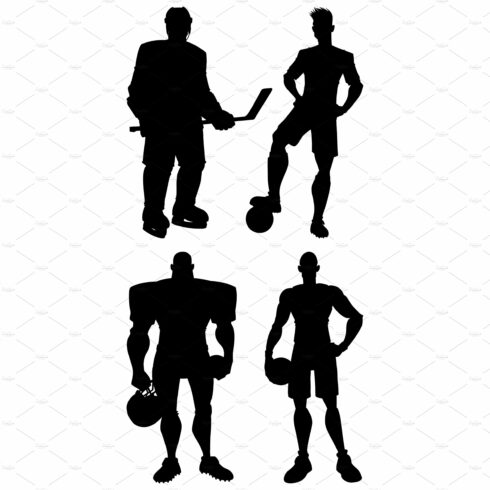 Athletes Silhouettes Set cover image.