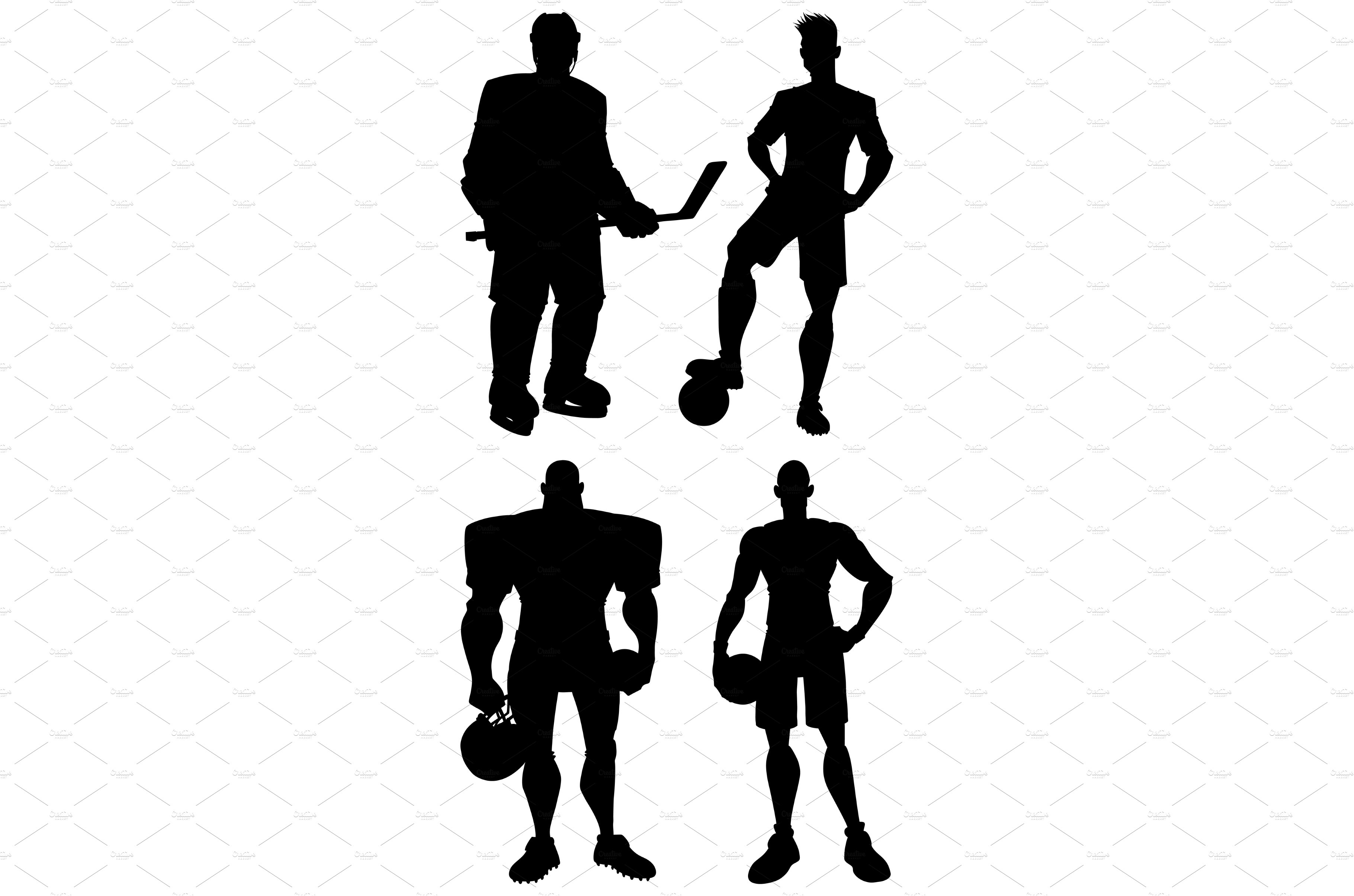 Athletes Silhouettes Set cover image.
