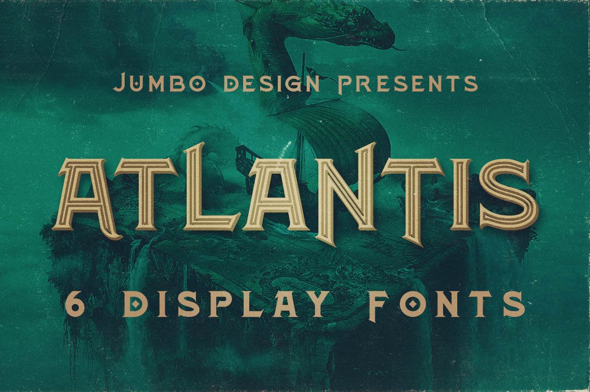 Atlantis - Vintage Style Font cover image.