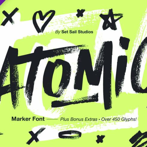 ATOMIC Marker Font + Extras (UPDATE) cover image.